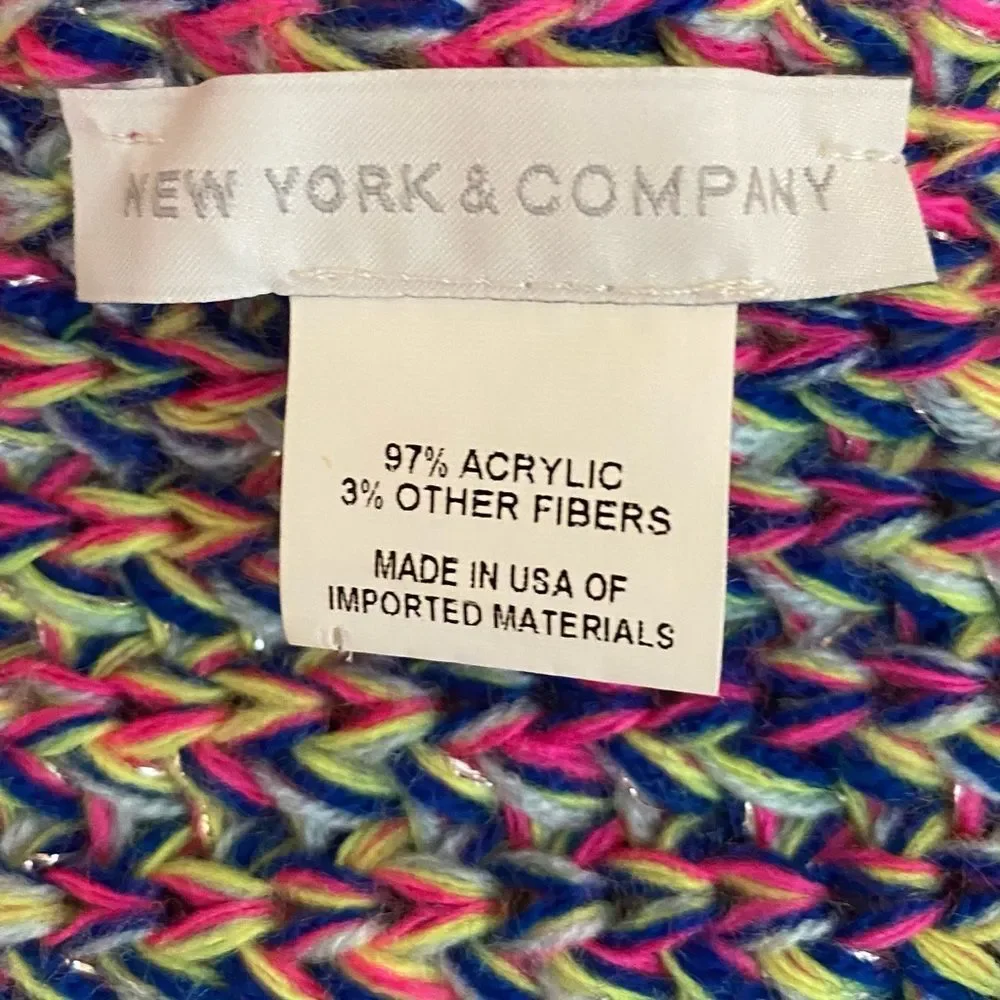 New York & Co Cable Knit Infinity Scarf Multi Colored Womens Accessory Winter